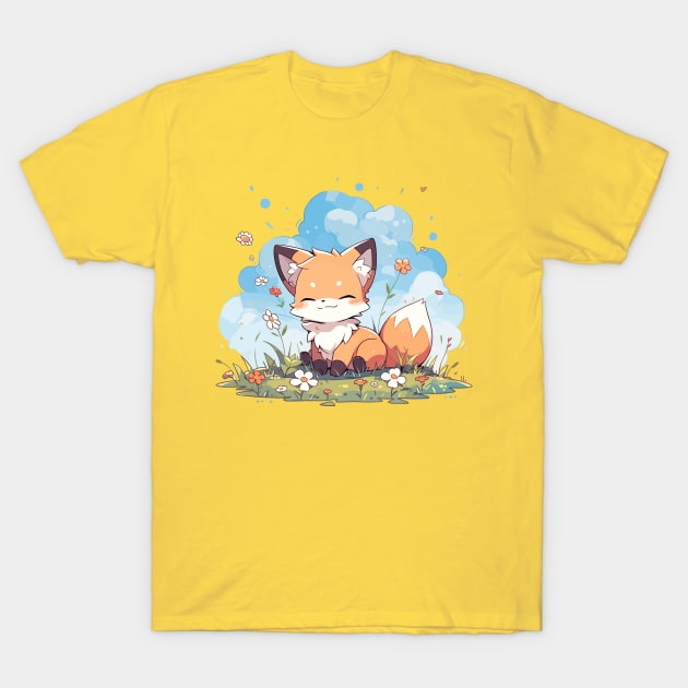 Happy Kawaii Baby Fox T-Shirt by Kawaii Kingdom